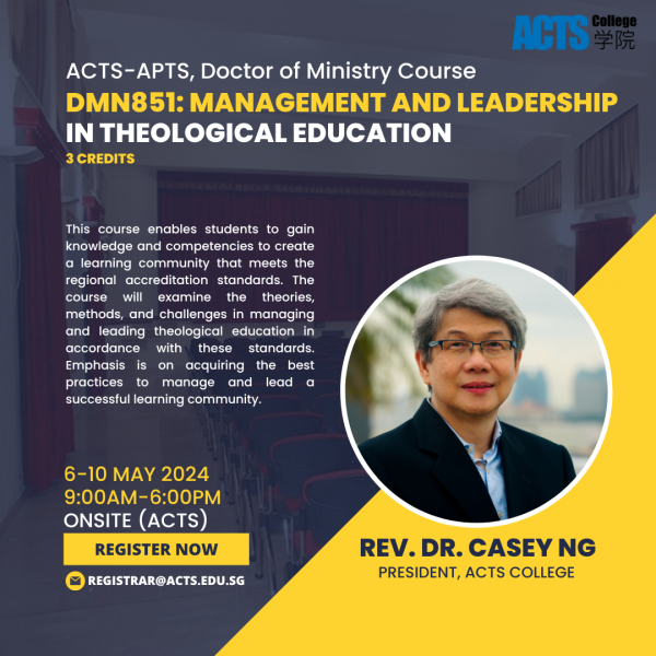 DMN851 Management and Leadership in Theological Education (1)